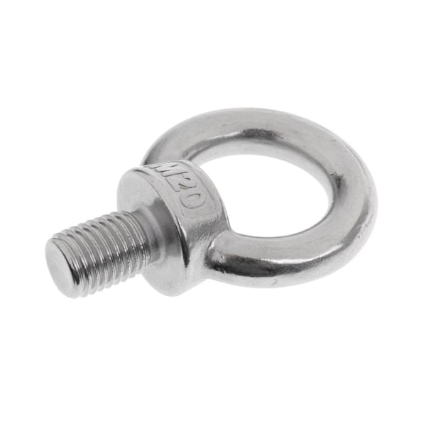304 rostfritt stål DIN 580 axel till axel marint käft M20 x 28mm