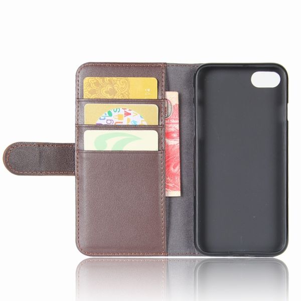 iPhone 7/8/SE (2020/2022) - Premium Split Leather Case - Ruskea 80
