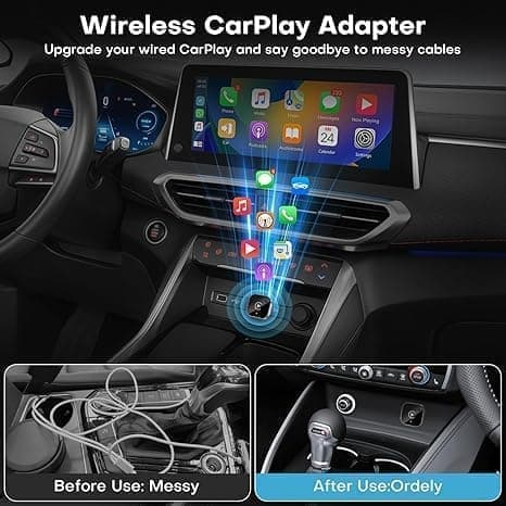 [RM]Trådlös CarPlay-adapter, för CarPlay och Android Auto, Plug-and-play med extremt låg fördröjning