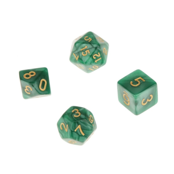 35 st/set Flerfärgade polyedriska tärningar för DND RPG MTG och bordsspel