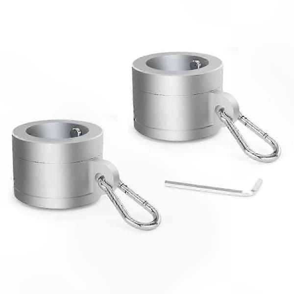 2-pack justerbara flaggringar för 0,75-1,02 tums stolpar med 360 graders rotation Silver