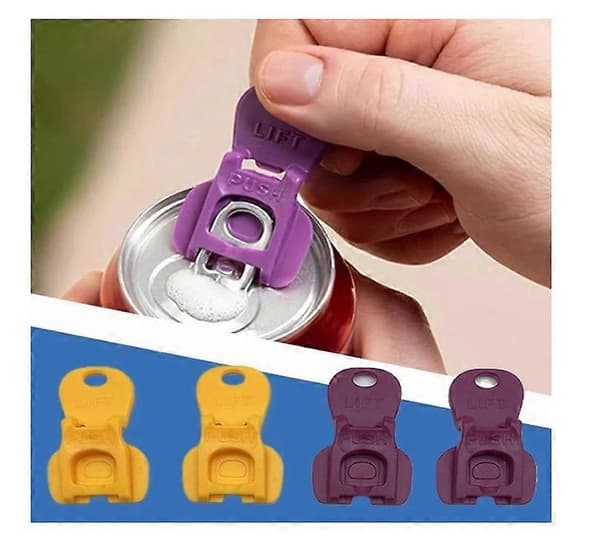 [RM]Easy Tab Opener & Drink Protector, 6/12/24 pcs. Plastic Jar Openers Tool for Beer (FMY) 24PCS
