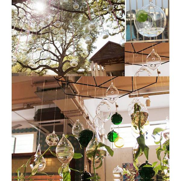 10 st 10 cm Glasboll Blommor Hängande Växtvas Hydroponisk Terrarium Dekor