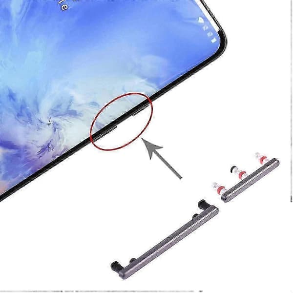 Erstatningsstrømknapp og volumtast flekskabel for OnePlus 7 Pro - 2 stk Grey