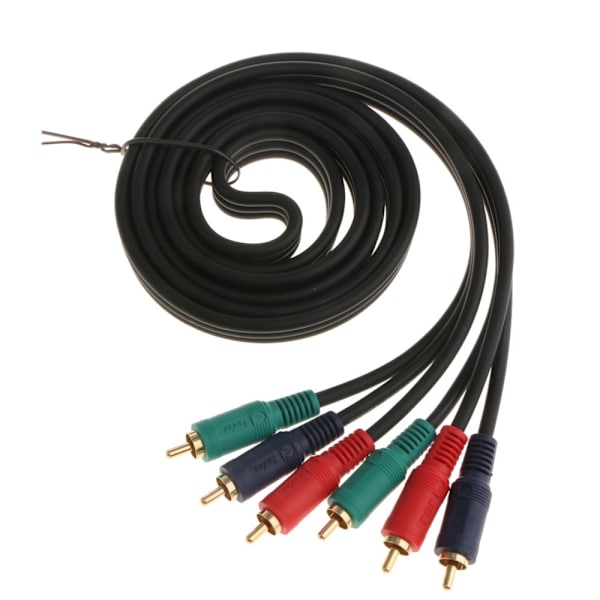 3RCA Hane till 3 RGB Hane Kontakt YPBPR Komponent Videokabel 1,8m