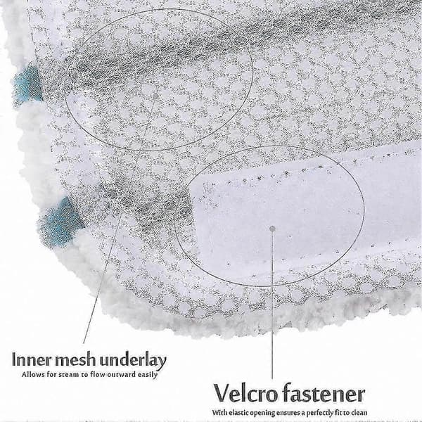 Genanvendelige mikrofiber moppepuder, vaskbare rengøringsrefiller til alle standardmopper, 5-pak White  Blue