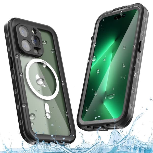 [RM]REDPEPPER iPhone 14 Pro Cover MagSafe 360 Vandtæt IP68 Sort 105