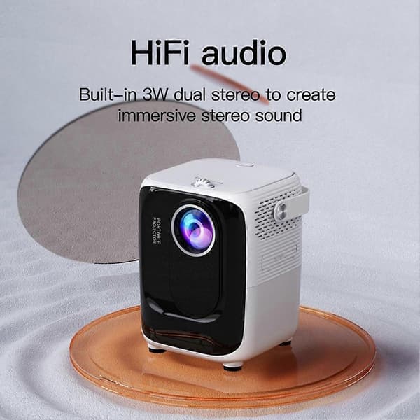 S10 1080P Mini Projektor Bluetooth-kompatibel Android Bærbar Projektor 5G Wifi Hjemmebiograf Sort US-STIK Black Us plug