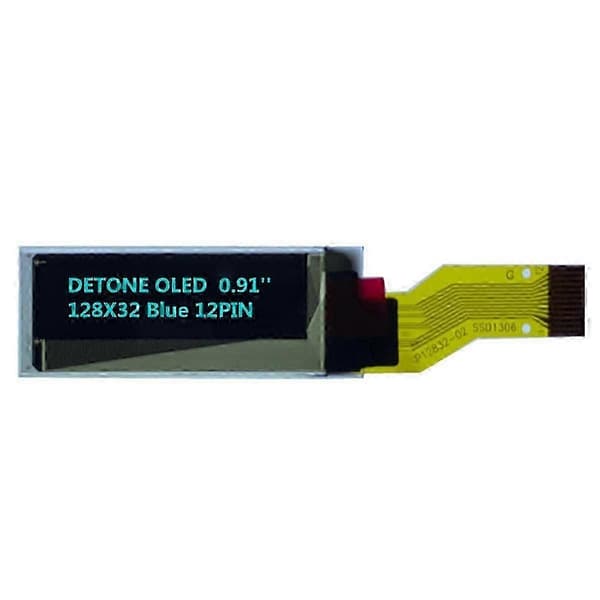12-bens blåt OLED-displaymodul til 0,91 tommer seriel port As Shown