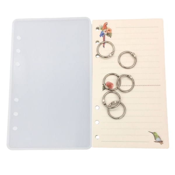 gör-det-själv-notebook-silikonformar, papperskärna, korsögla för att göra a6-hantverk