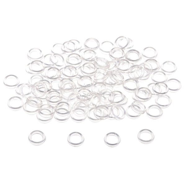 100 st Nylon BH-band Justerare Slider O Ring Underkläder Sömnad Hantverk Klar
