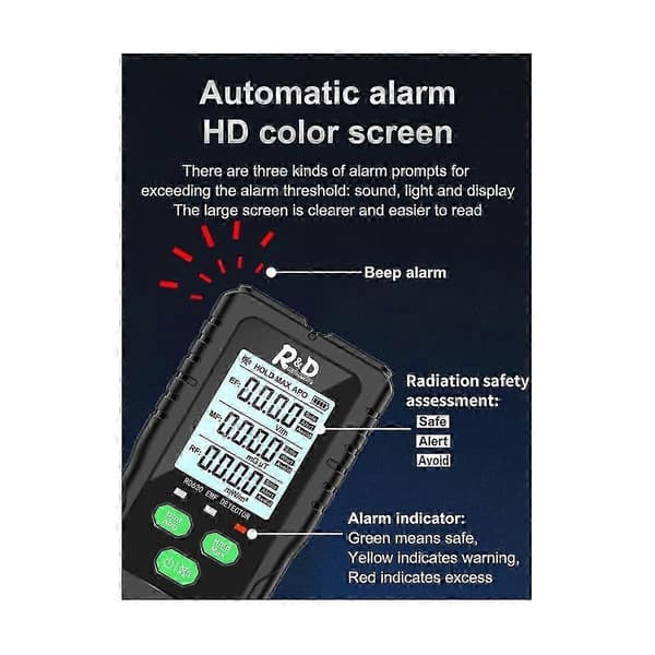 [RM]3-in-1 Electromagnetic Field Radiation Detector Tester EMF Meter Multifunctional Portable Radio Frequency