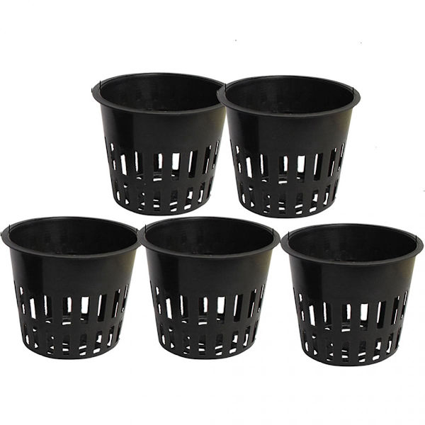 5x Plastnät Koppar Krukor Korg Plantering Hydroponik Aeroponik Odla Svart B