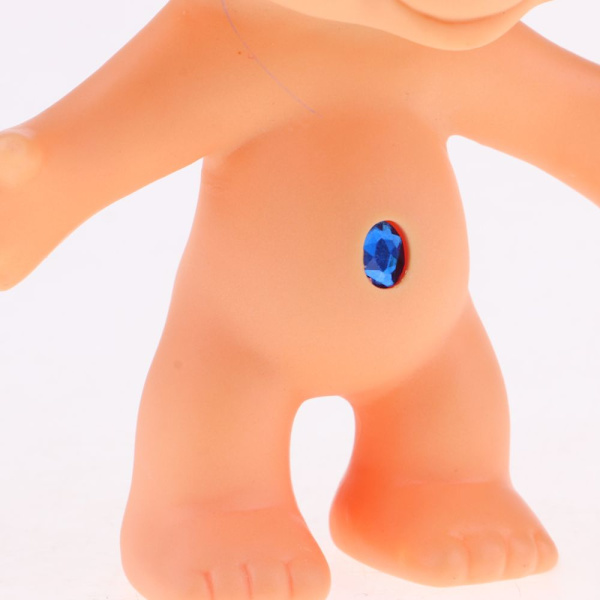 Ömtålig dockfigur troll lyckobringande naken mini leksaker samlingar blå