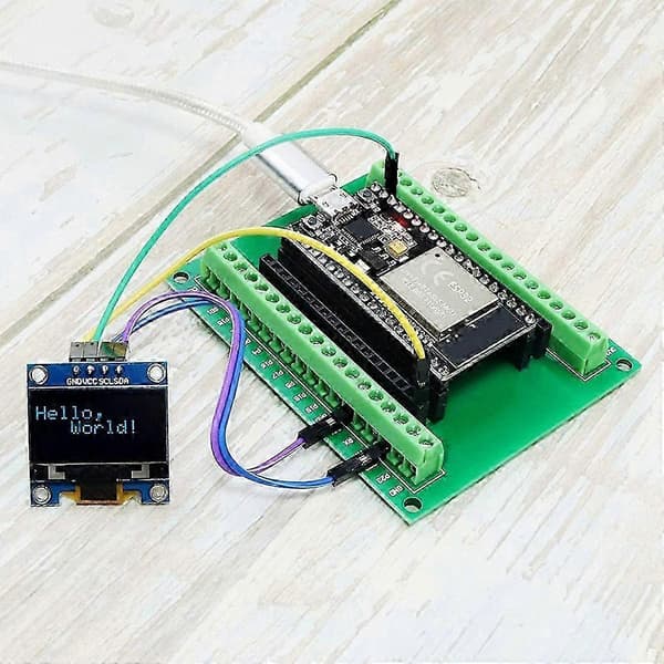2 stk. ESP32 Breakout Board GPIO 1-til-2 Splitter til 38PIN Smal ESP32 ESP-WROOM-32 Green