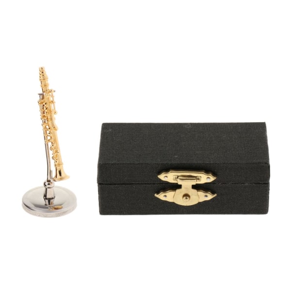 1 Set Miniatyr klarinett Hem Studio Ornament Dekoration Julklapp 5,8 cm