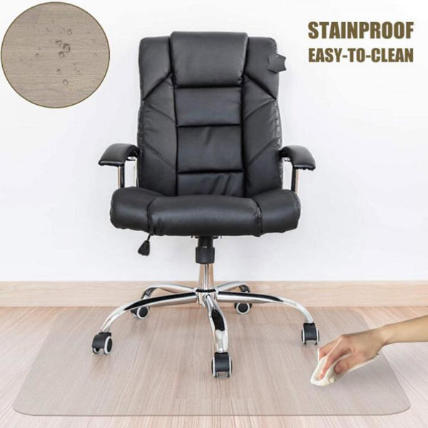 Premium PVC Stolmatta 61 x 53 cm Golvskydd För Kontor Hemmakontor 2.0mm Klar