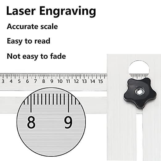 Justerbar hulsøger, fliseværktøj lineal fliselokator flisevinkelmåler, 25/40/45mm, til tømrer fliselægger brolægning af huller