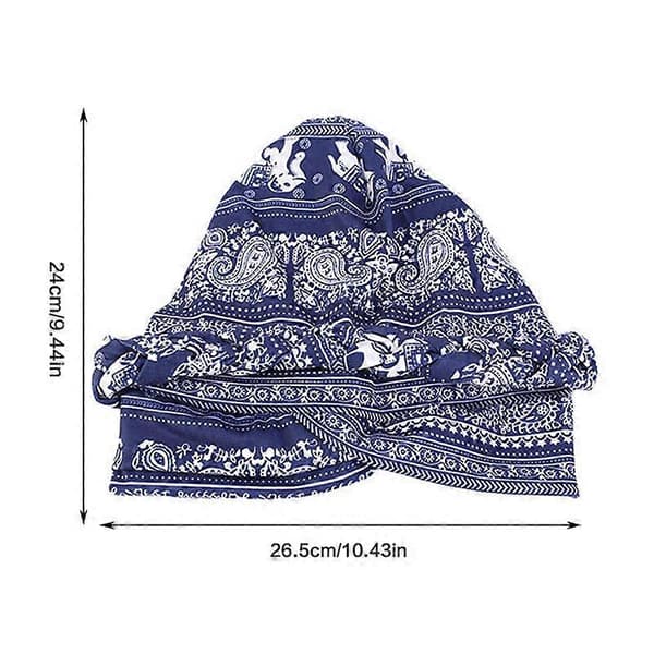 Stretch Turbanhatter for kvinner Blomstertrykt hårturban for hodeinnpakning Forhåndsvridde Stilige Ultralette for Ekstra Elastisitet 6 6