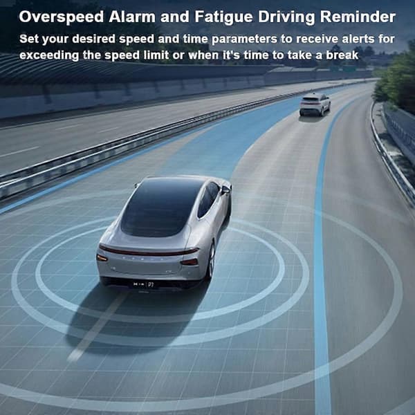 Multifunktionell bil Headup Display Solar GPS Digital Hastighetsmätare med LED-display Överhastighetslarm Trötthetskörningspåminnelse för bil lastbil husbil SUV