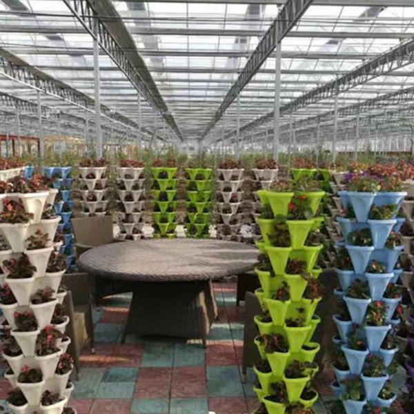 Staplingsbara Planteringskärl 2st Utomhus Trädgård DIY Blommor Grönsaker Planteringskärl Vertikal Kruka