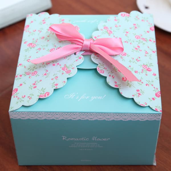 [RM]Set of 20 Empty Square Corrugated Cardboard Gift Boxes with Ribbon