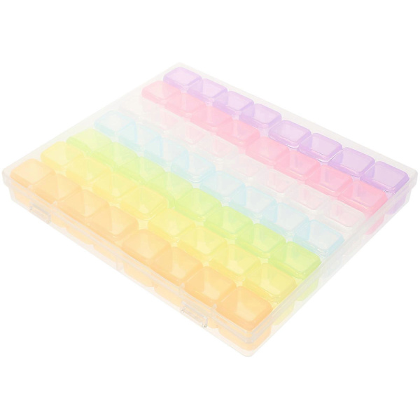 Neglekunst Organizer Boks Manicure Tilbehør Opbevaring til 1 sæt med 56 Gitre