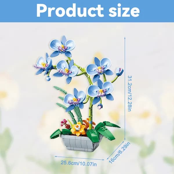[RM] Orchid Flowers Building Blocks Bonsai Tree Creative Project for Adults