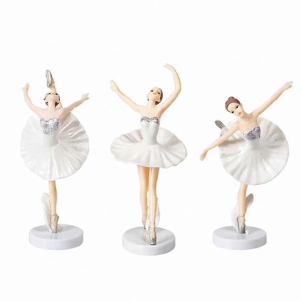 Ballerina kagepynt til fødselsdagsfester og gør-det-selv-projekter White