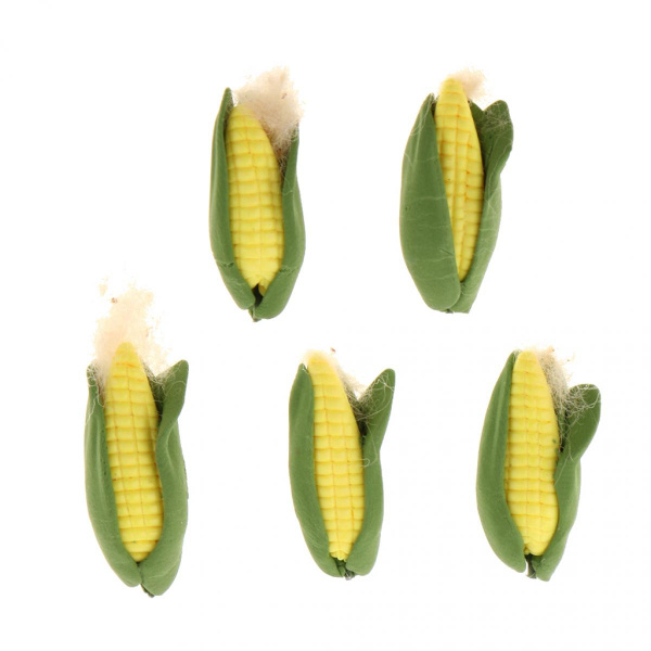 5 st 1/12 skala dockhus mat frukt grönsak miniatyr majs