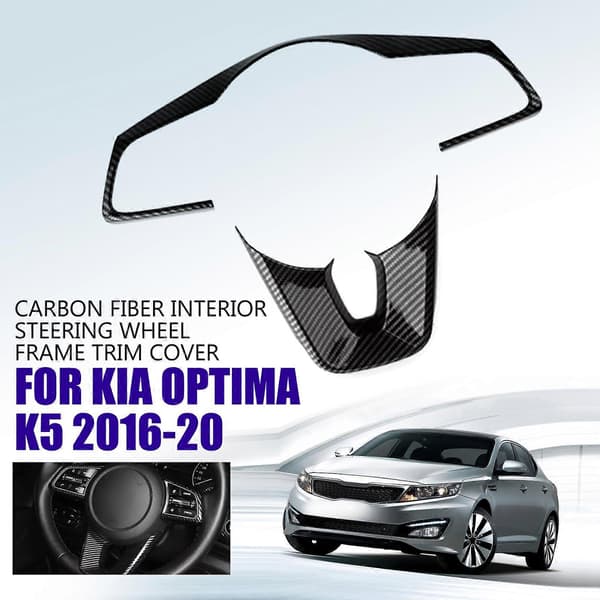 Til Kia Optima K5 2016-2020 Kulfiber Ratbeklædning - 2PC Interiøropgradering