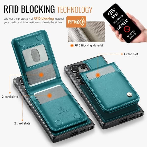 JEEHOOD J06 Mobilcover til Samsung Galaxy S25 Ultra - Blå