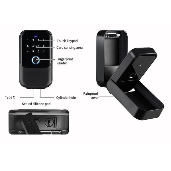 [RM]Waterproof Security Box with Tuya Code, Fingerprint, Bluetooth, Wifi, Smart Key Box, App Remote Control, Wall Mount - WELLNGS