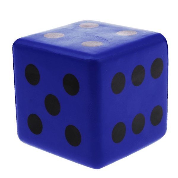 Svamp, tärning, skum, prick, tärning, lek, tärning, för, matte, undervisning, ventil, leksak, blå