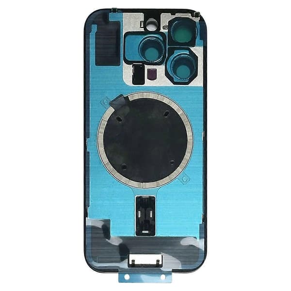 Batterideksel til iPhone 16 Pro Max med brakett, kameralinsebeskytter, magnetisk ring, reservedel