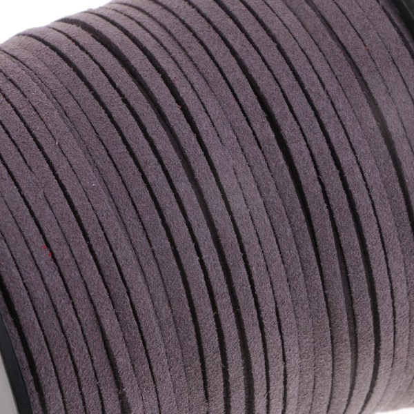 100 yards konstmocka läder sladdtråd DIY armband halsband mörkgrå