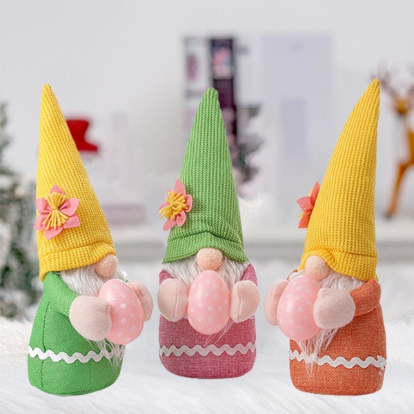 Plyschdocka Tecknad Tomte Påskdekoration Polyester Skyltfönster Tomtedocka för Hemmet