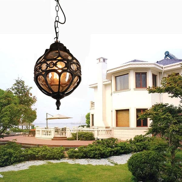 [RM]Industrial Outdoor Pendant Light, Combines Rustic Charm With Anti-Corrosion Durability For Backyard Patio Hallway