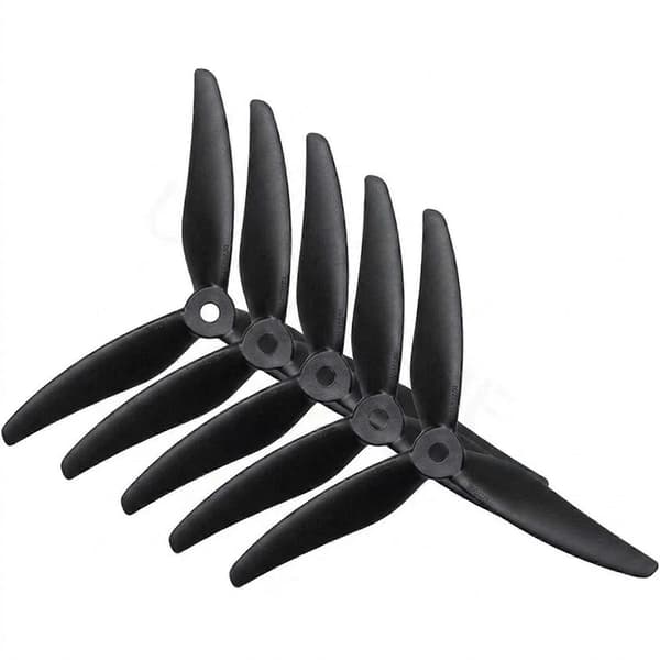 48PCS 51466 V2 FPV Propeller 5 tum 3-bladig propeller Drönarpropeller för FPV RC Racing Drönare Grå Gray