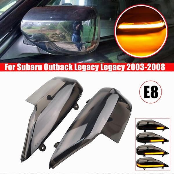 [RM]2 STK til Subaru Forester Legacy Outback 2003-2006 2007 2008 LED dynamisk blinklys bakspejlslampe biltilbehør