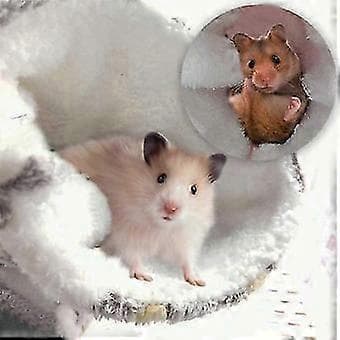 Litet hängande hus för smådjur, 2 st mysigt bomullsnäste för hamster, vinterhängande säng, sovmadrass 14*12 cm