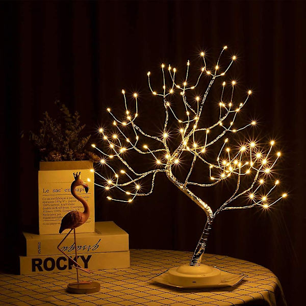 Bordslampa Bonsai Träd Lampa Konstgjort Träd LED-Lampa, 8 Lägen 20/50cm 108l Skrivbords LED-Lampa Söt Rumsdekor, För Hem/Bröllop/Fest/Festival/Jul