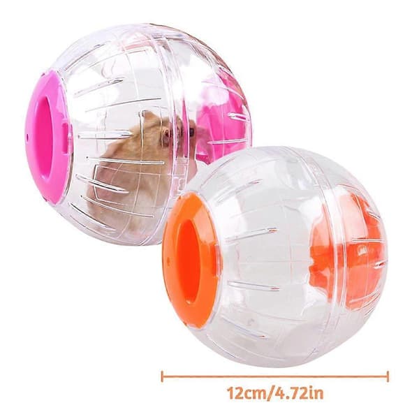2-pack hamster fitnessbollsleksaker - rosa och orange