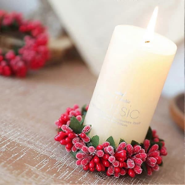 4 st konstgjorda ringar med konstgjorda kransar