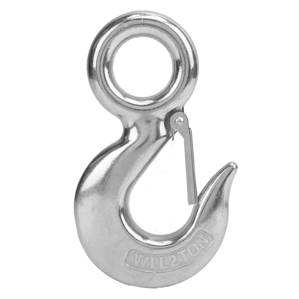 [RM] Øjeslyngekrog med sikkerhedslås, rustfrit stål, marine løfteøje, løftekrog 2T
