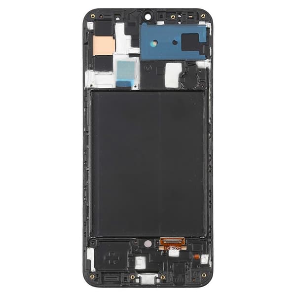 6.36 inch OLED LCD Screen for Samsung Galaxy A50 SM-A505 Digitizer Full Assembly with Frame (Black) Black