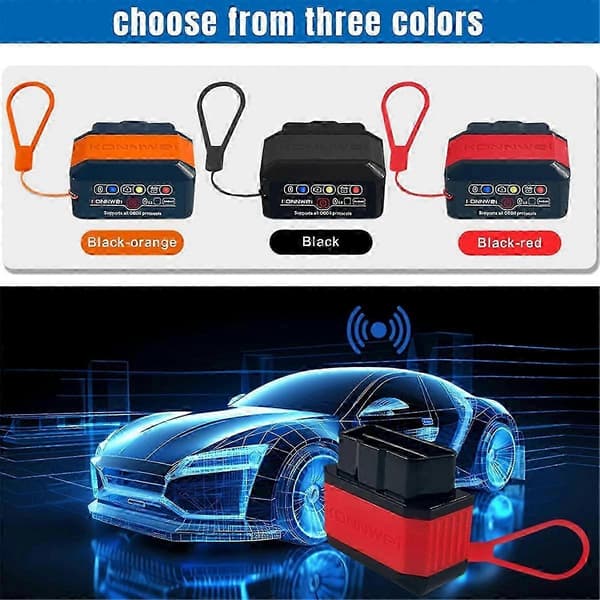 KW905 V1.5 OBD2-skanner Bluetooth 5.0 för Android/IOS Bildiagnostikverktyg Kodläsare A
