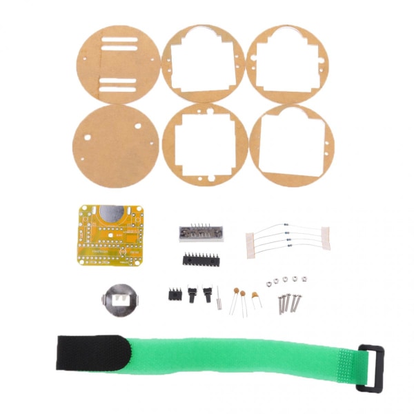 DIY Single-chip LED digital watch elektronisk klocksats med genomskinligt cover