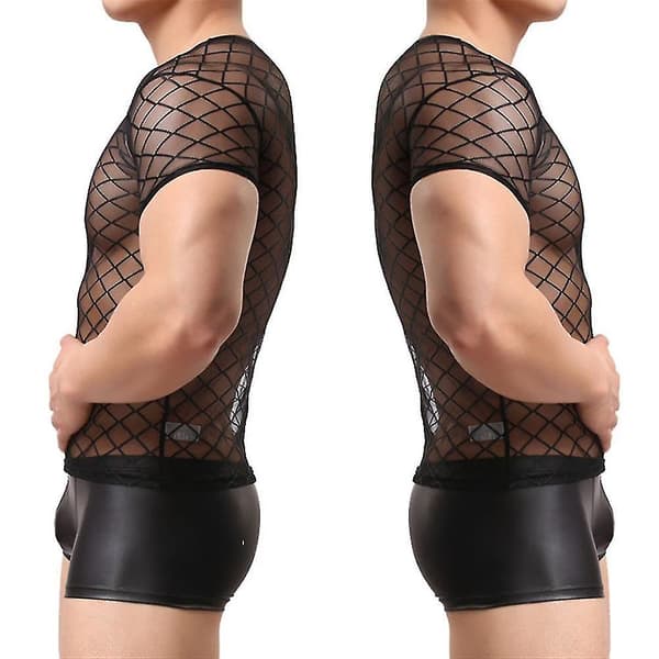 T-skjorte med korte ermer i mesh for menn XL