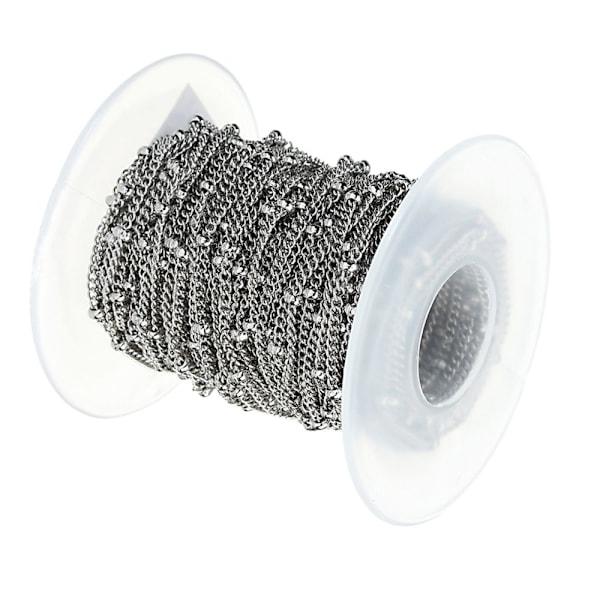 10 Meter Rostfria Pärlkedjor För DIY Smyckeshalsband 1.5mm Bred